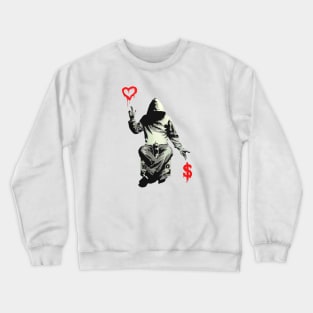 Love Or Money Card Game Crewneck Sweatshirt